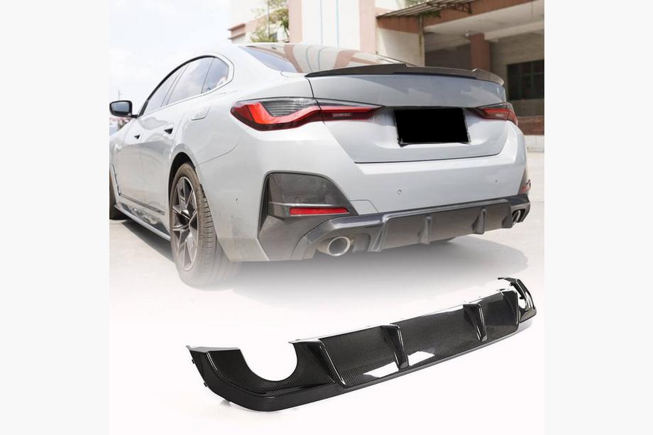 BMW 4 серия G22/23/26 2020- гг. Задний диффузор V1 для G26 M-Sport, Карбон Фото 1