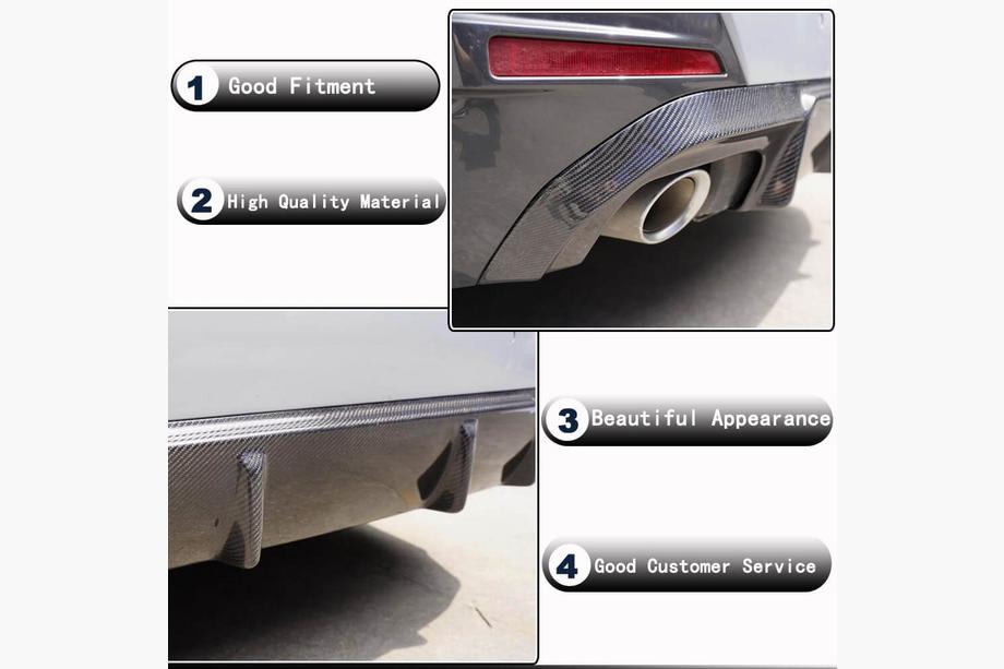 BMW 4 серия G22/23/26 2020- гг. Задний диффузор V1 для G26 M-Sport, Карбон Фото 3