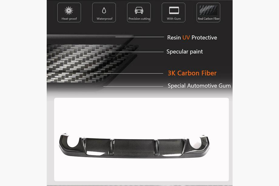 BMW 4 серия G22/23/26 2020- гг. Задний диффузор V1 для G26 M-Sport, Карбон Фото 6