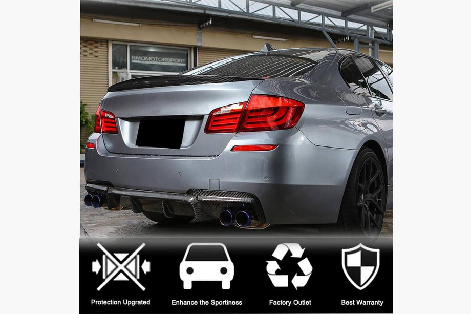 BMW 5 серия F10/F11 2010–2016 гг. Диффузор Заднего Бампера Карбон V2 (M-Sport) Фото 3