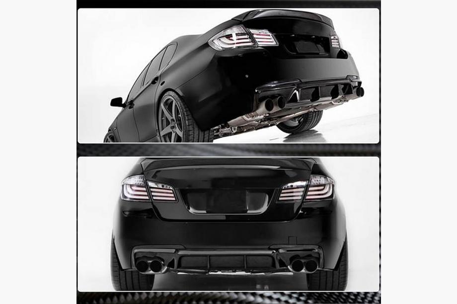 BMW 5 серия F10/F11 2010–2016 гг. Диффузор заднего бампера Carbon V5 (M-Sport) Фото 3