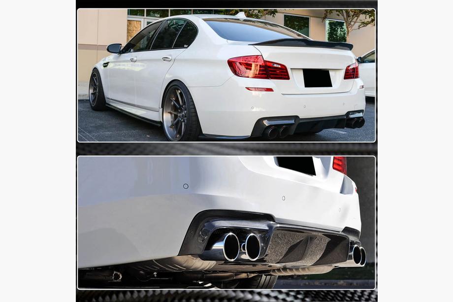 BMW 5 серия F10/F11 2010–2016 гг. Диффузор заднего бампера Карбон V7 (для M5) Фото 3