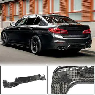 Диффузор заднего бампера V3 (для M-Sport/M5 F90, карбон) фото 1