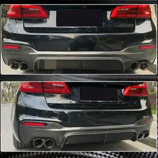 Диффузор заднего бампера V3 (для M-Sport/M5 F90, карбон) фото 3