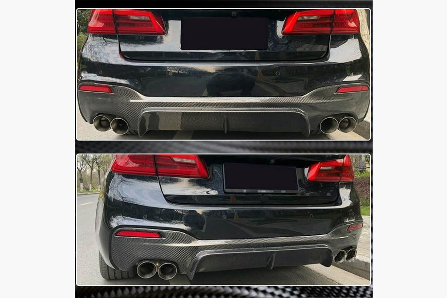BMW 5 серия G30/G31 2017–2023 гг. Диффузор заднего бампера V3 (для M-Sport/M5 F90, карбон) Фото 3
