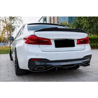 Диффузор заднего бампера V4 (для M-Sport/M5 F90, Карбон) фото 2