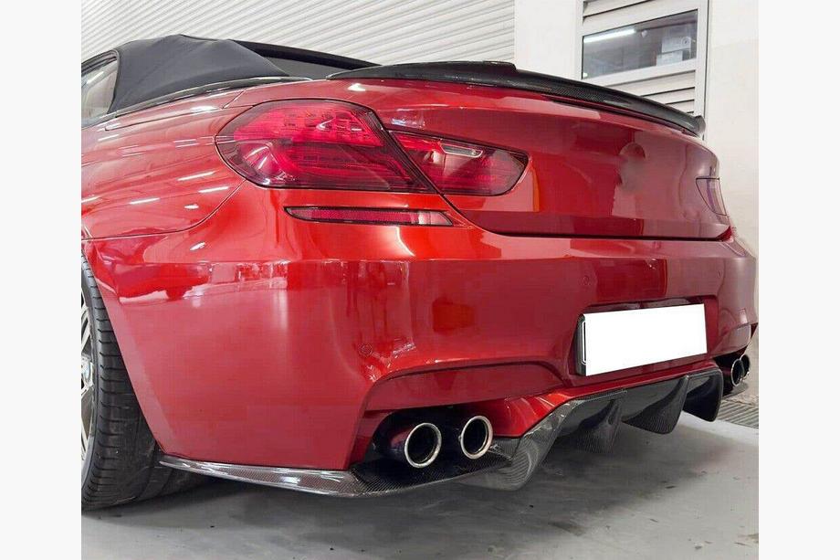 BMW 6 серия F12/F13/F06 2011-2018 гг. Диффузор заднего бампера V1 (для M6, Карбон) Фото 4
