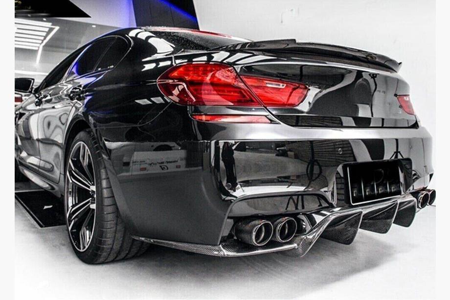 BMW 6 серия F12/F13/F06 2011-2018 гг. Диффузор заднего бампера V1 (для M6, Карбон) Фото 7