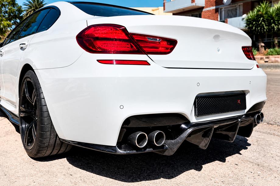 BMW 6 серия F12/F13/F06 2011-2018 гг. Диффузор заднего бампера V1 (для M6, Карбон) Фото 1