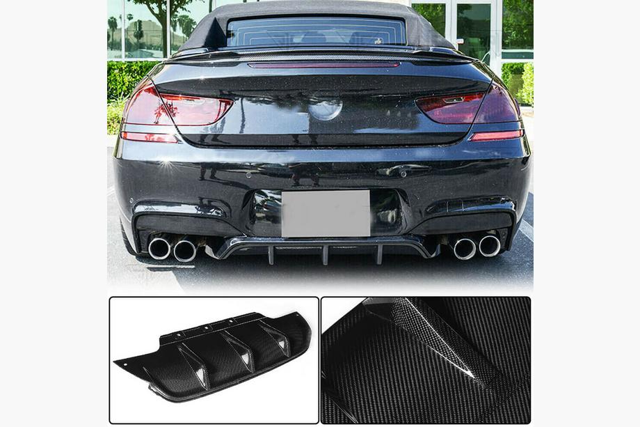 BMW 6 серия F12/F13/F06 2011-2018 гг. Диффузор заднего бампера V2 (для M6, Карбон) Image