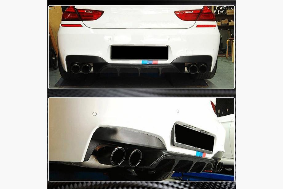 BMW 6 серия F12/F13/F06 2011-2018 гг. Диффузор заднего бампера V2 (для M6, Карбон) Фото 3