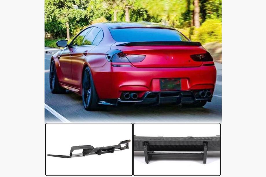 BMW 6 серия F12/F13/F06 2011-2018 гг. Диффузор заднего бампера V3 (для M6, Карбон) Image