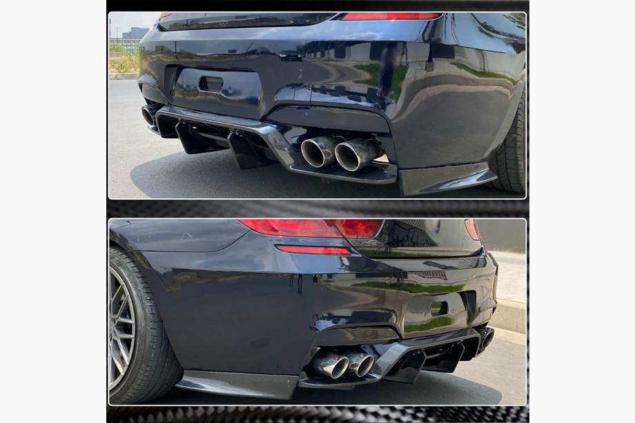 BMW 6 серия F12/F13/F06 2011-2018 гг. Диффузор заднего бампера FRP V6 (для M6) Фото 4