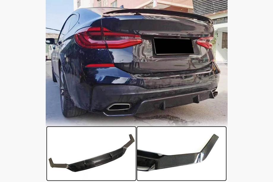 BMW 6 серия G32 2017- гг. Диффузор заднего бампера V1 для M-Sport 2017-2020, Карбон Фото 1