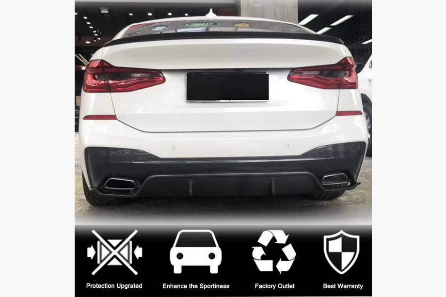 BMW 6 серия G32 2017- гг. Диффузор заднего бампера V1 для M-Sport 2017-2020, Карбон Фото 2