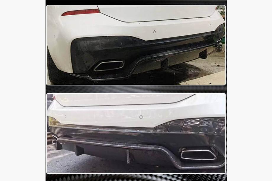 BMW 6 серия G32 2017- гг. Диффузор заднего бампера V1 для M-Sport 2017-2020, Карбон Фото 3