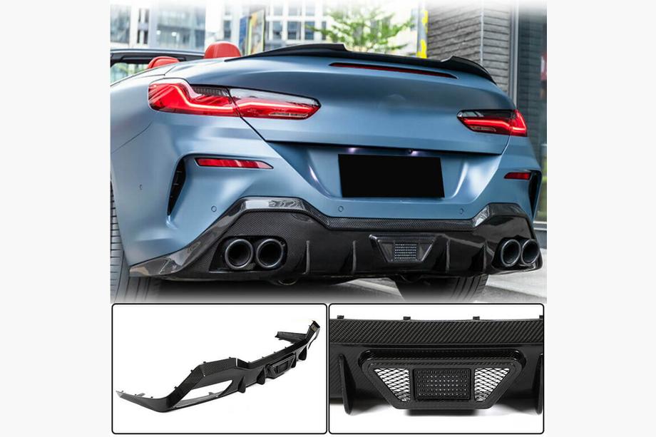 BMW 8 серия G14/G15/G16 2018- гг. Задний Диффузор Бампера V1 для G14/G15 M-Sport, Карбон Image