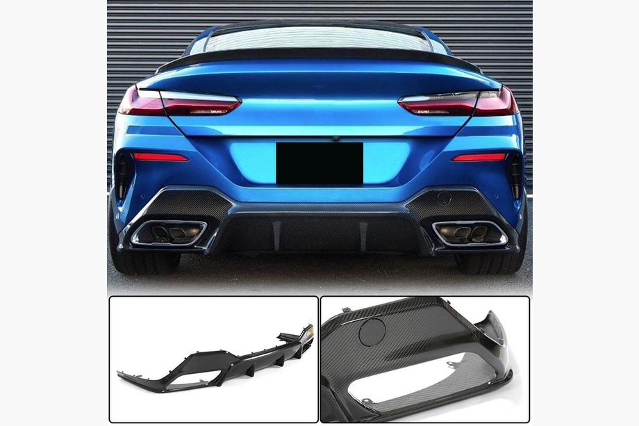 BMW 8 серия G14/G15/G16 2018- гг. Диффузор заднего бампера V2 для G14/G15 M-Sport, Карбон Фото 1