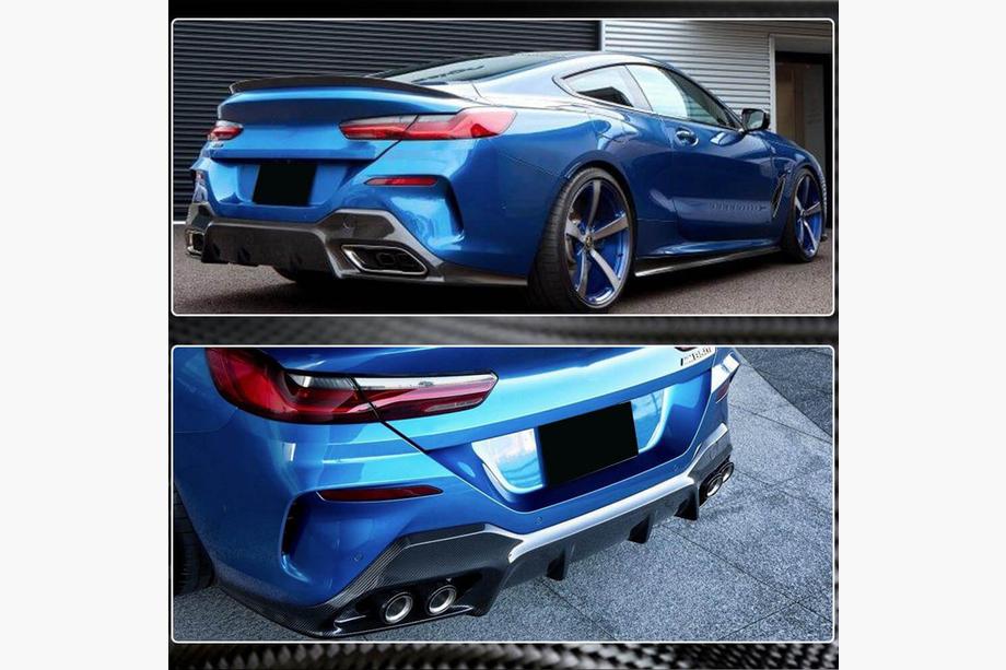 BMW 8 серия G14/G15/G16 2018- гг. Диффузор заднего бампера V2 для G14/G15 M-Sport, Карбон Фото 4