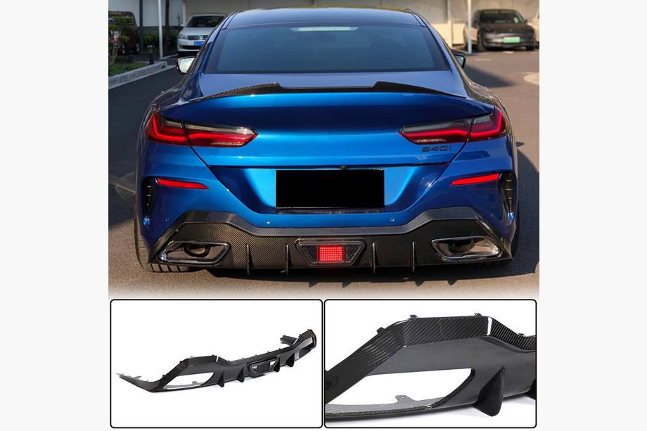 BMW 8 серия G14/G15/G16 2018- гг. Диффузор заднего бампера V1 для G16 M-Sport, Карбон Image