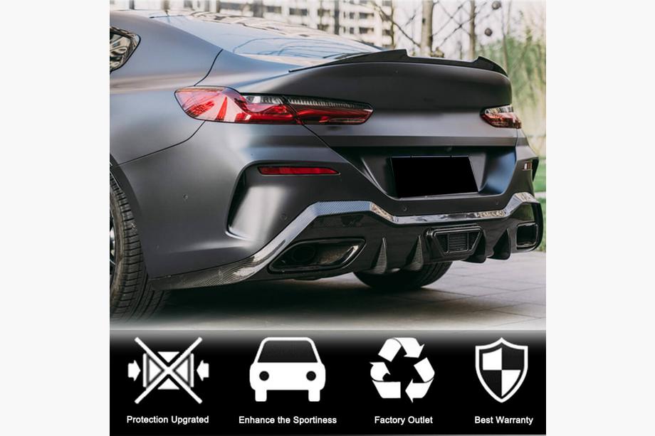 BMW 8 серия G14/G15/G16 2018- гг. Диффузор заднего бампера V1 для G16 M-Sport, Карбон Фото 3
