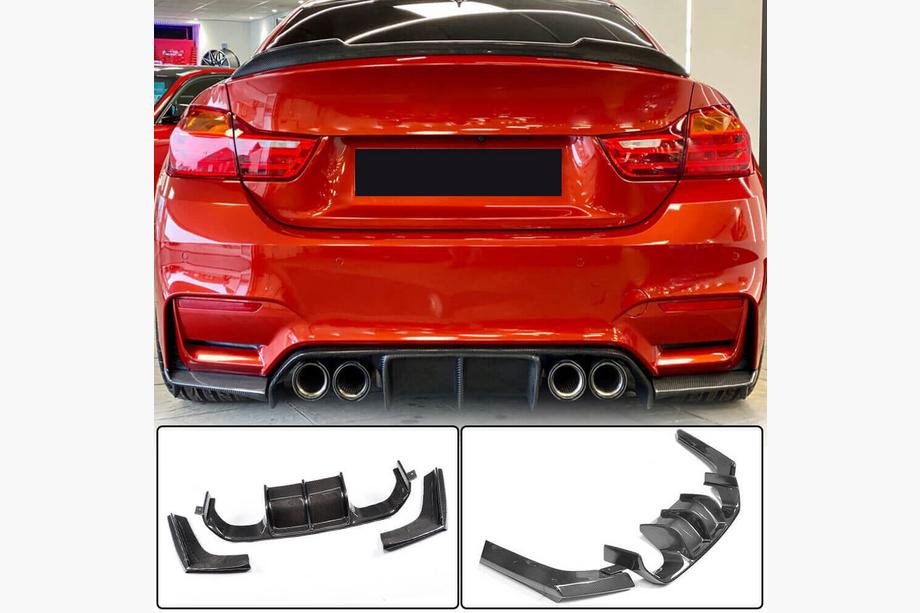 BMW 3 серия F30/F31 2012-2019 гг. Диффузор Заднего Бампера V6 (для F80, Карбон) Фото 2