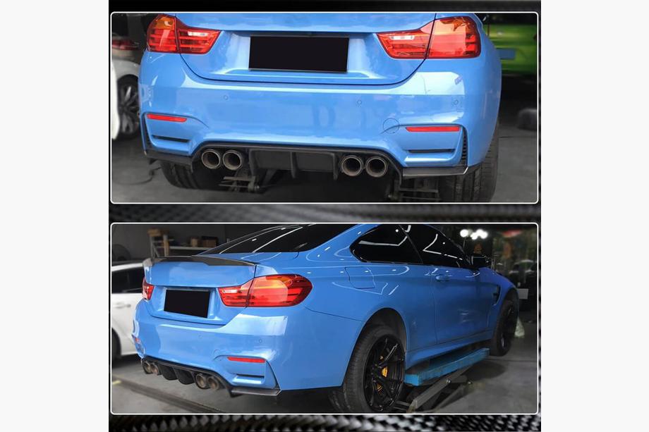 BMW 3 серия F30/F31 2012-2019 гг. Диффузор Заднего Бампера V6 (для F80, Карбон) Фото 4