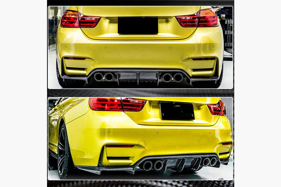 BMW 3 серия F30/F31 2012-2019 гг. Диффузор Заднего Бампера V6 (для F80, Карбон) Фото 5