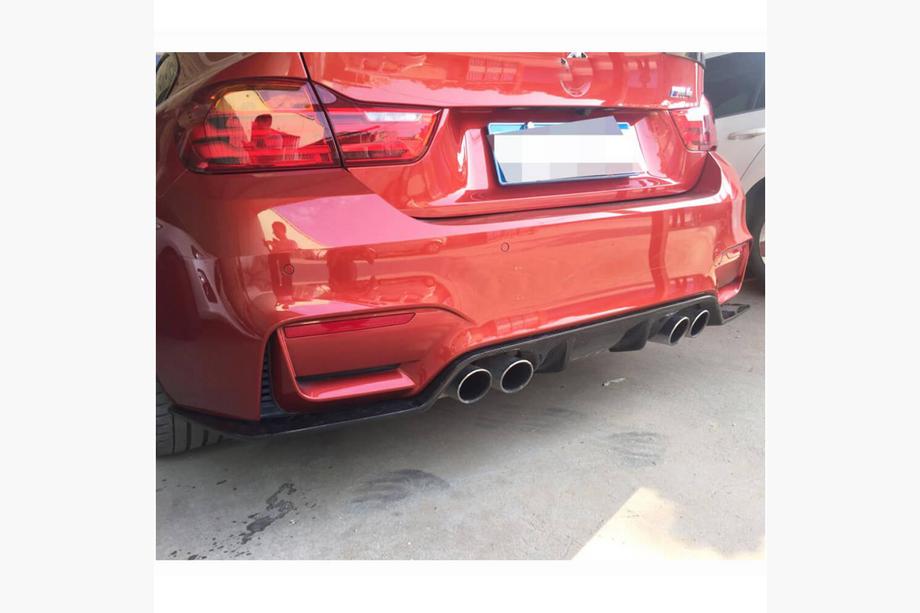 BMW 4 серия F32/F33/F36 2012-2020 гг. Диффузор заднего бампера V2 (для F82/F83, Карбон) Фото 4