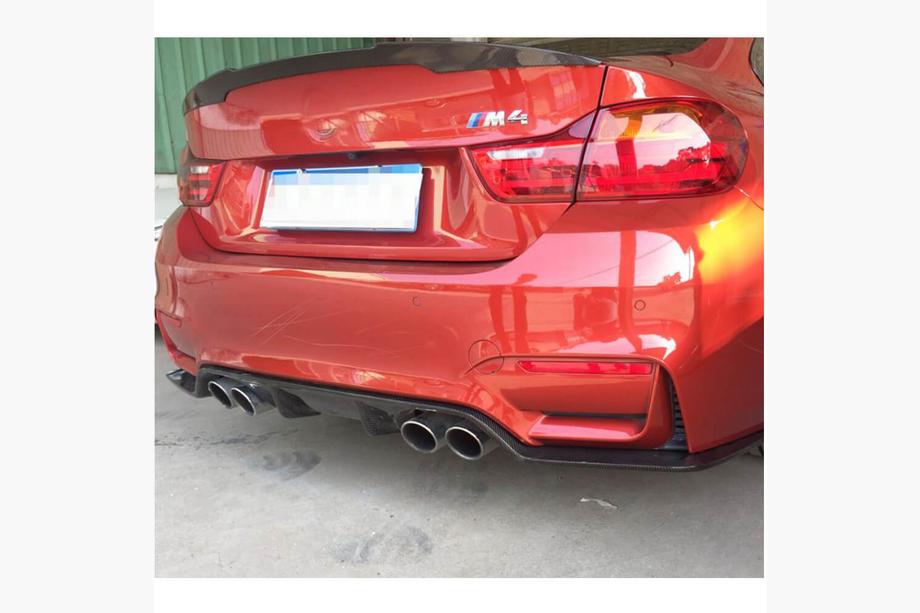 BMW 4 серия F32/F33/F36 2012-2020 гг. Диффузор заднего бампера V2 (для F82/F83, Карбон) Фото 5
