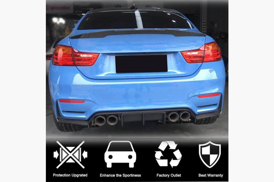 BMW 4 серия F32/F33/F36 2012-2020 гг. Диффузор заднего бампера V4 (для F82/F83, Карбон) Фото 4