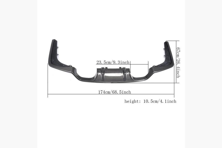 BMW 4 серия F32/F33/F36 2012-2020 гг. Диффузор заднего бампера V3 (для F82/F83, Карбон) Фото 7