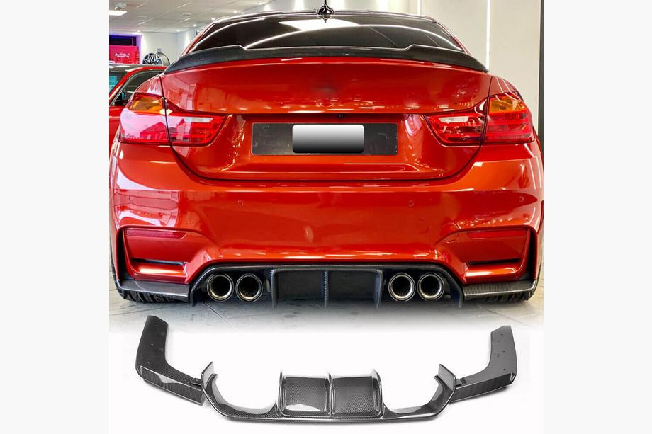 BMW 4 серия F32/F33/F36 2012-2020 гг. Диффузор заднего бампера V6 (для F82/F83, Карбон) Image