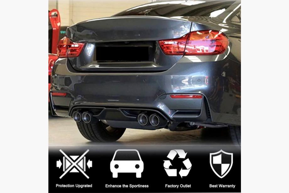 BMW 4 серия F32/F33/F36 2012-2020 гг. Задний Диффузор Бампера V7 (для F82/F83, Карбон) Фото 2