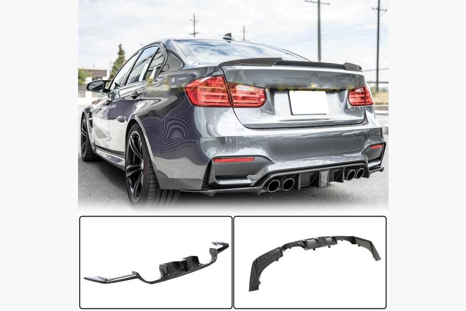BMW 4 серия F32/F33/F36 2012-2020 гг. Диффузор заднего бампера Carbon V13 (для F82/F83) Фото 1