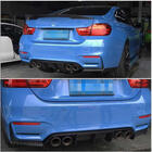 BMW 4 серия F32/F33/F36 2012-2020 гг. Диффузор заднего бампера Carbon ABS V14 (для F82/F83) фото 2