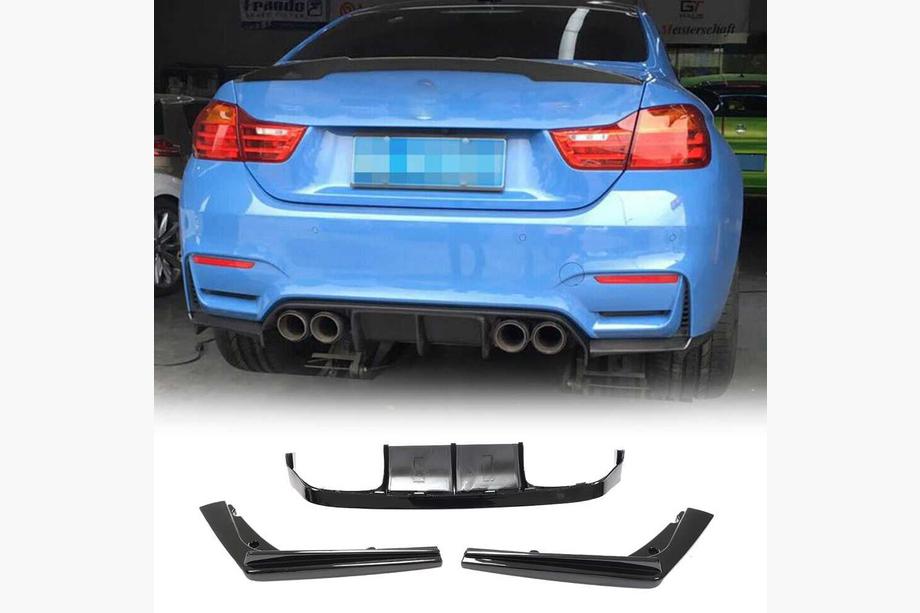BMW 4 серия F32/F33/F36 2012-2020 гг. Диффузор заднего бампера Carbon ABS V14 (для F82/F83) Image