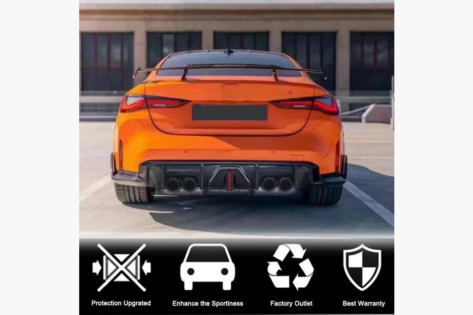 BMW 4 серия G22/23/26 2020- гг. Задний диффузор V4 (для G82/G83, Карбон) Фото 2