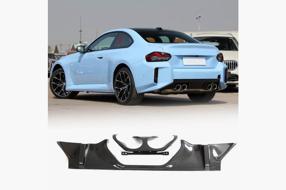 BMW 2 серия G42 2021- гг. Диффузор Заднего Бампера Карбон V2 (G87) Image