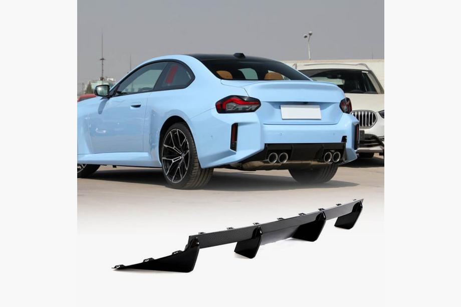 BMW 2 серия G42 2021- гг. Диффузор заднего бампера V4 (для G87, Карбон) Image