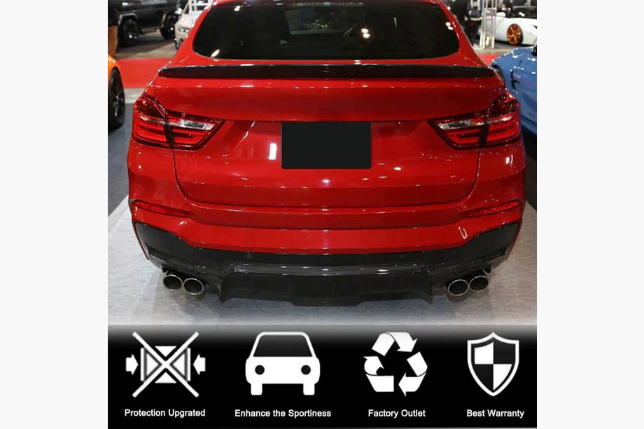 BMW X4 F26 2014-2018 гг. Диффузор заднего бампера (для M-Sport, Карбон) Фото 2