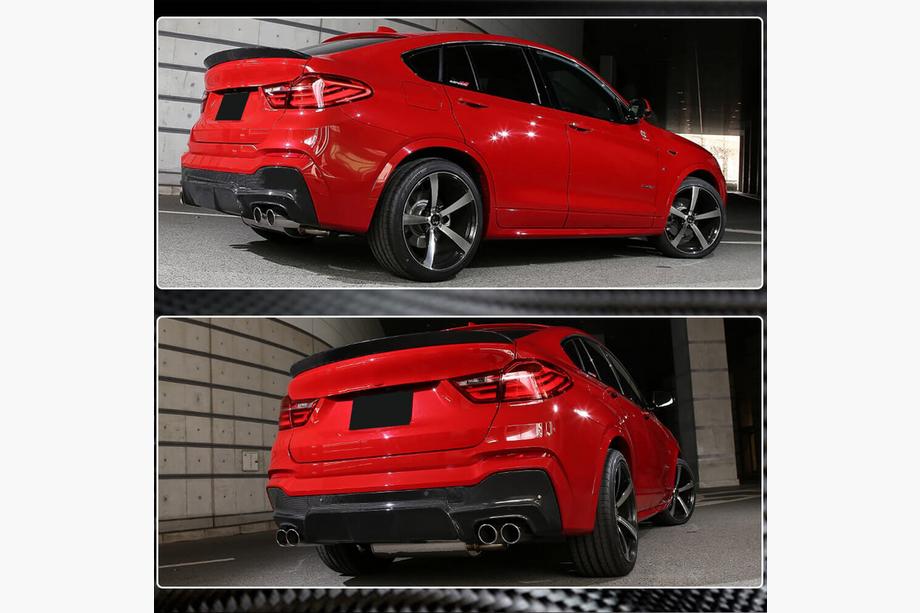 BMW X4 F26 2014-2018 гг. Диффузор заднего бампера (для M-Sport, Карбон) Фото 3