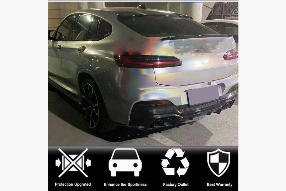 BMW X4 G02 2018- гг. Диффузор заднего бампера (для F98 2018-2021, Карбон) Фото 2