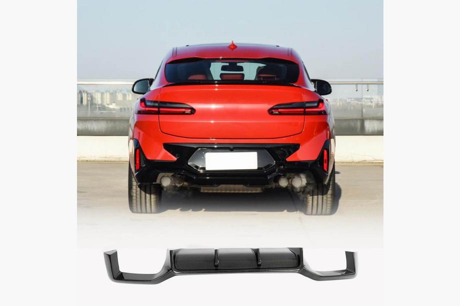 BMW X4 G02 2018- гг. Диффузор заднего бампера (для F98 2022-2025, Карбон) Image