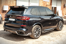 BMW X5 G05 2019–2026 гг. Диффузор заднего бампера V2 (2018-2022, Натуральный Карбон) фото 2