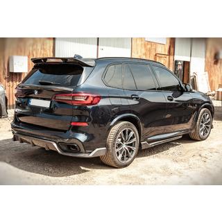 Диффузор заднего бампера V2 (2018-2022, Натуральный Карбон) BMW X5 G05 2019–2026 гг. фото 2