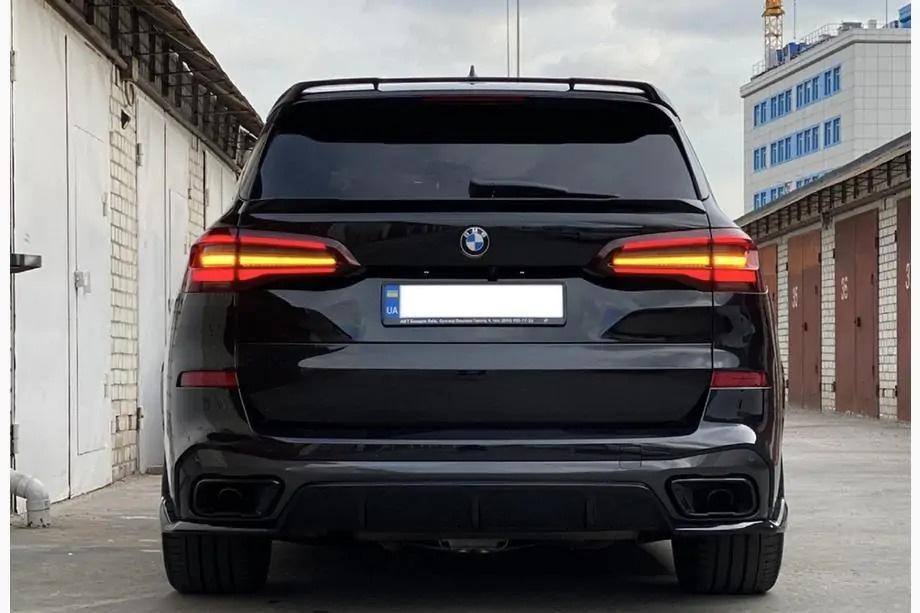 BMW X5 G05 2019–2026 гг. Диффузор заднего бампера V2 (2018-2022, Черный Глянец) Фото 8