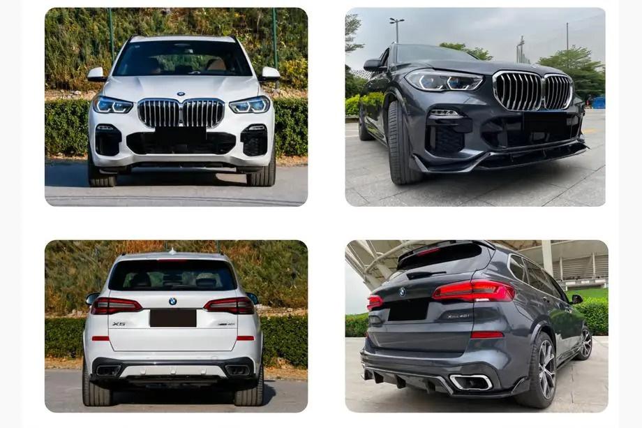 BMW X5 G05 2019–2026 гг. Диффузор заднего бампера V2 (2018-2022, Черный Глянец) Фото 4