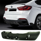 BMW X6 F16 2014-2019 гг. Диффузор заднего бампера V2 (для M-Sport, Карбон) фото 5