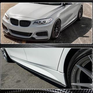Накладки на пороги (для M-Sport, Карбон) BMW 2 серия F22/F23 2014-2021 гг. фото 3
